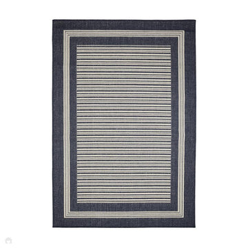 Flatweave Gel Border Navy Rug-Melrose-Rug Love - The Most Loved Rug Store